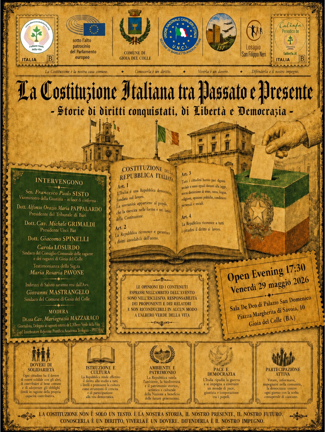 Convegno “La Costituzione italiana tra passato e presente”